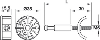 Countertop/Work Surface Connector, Maxifix 35