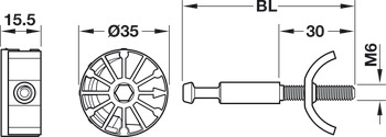 Countertop/Work Surface Connector, Maxifix 35