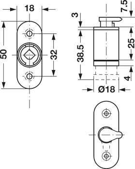 Sliding Door Lock, Symo 3000