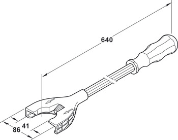 Light Adjusting Tool, Häfele AXILO® Cabinet Leveling System