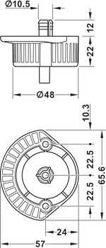 Mounting Plate, For Häfele Axilo® 48 Plinth System