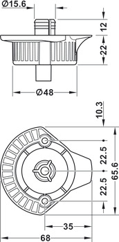 Mounting Plate, For Häfele Axilo® 48 Plinth System