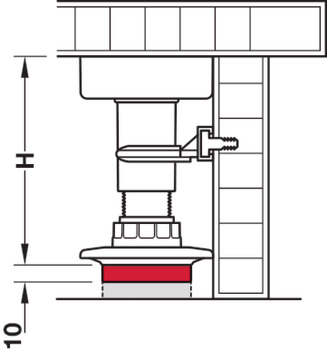 Spacer, Häfele AXILO™ Cabinet Leveling System