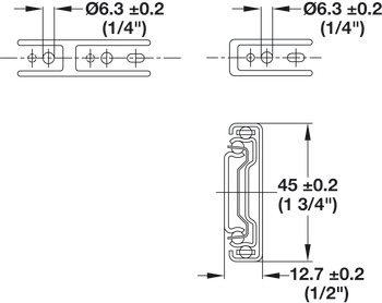 Ball bearing runners, Häfele Matrix Runner BB A45, full extension, steel, side mounted