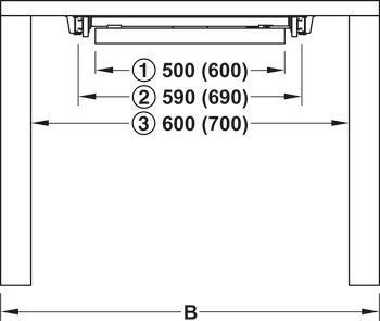 Table extension fitting, For extending tables